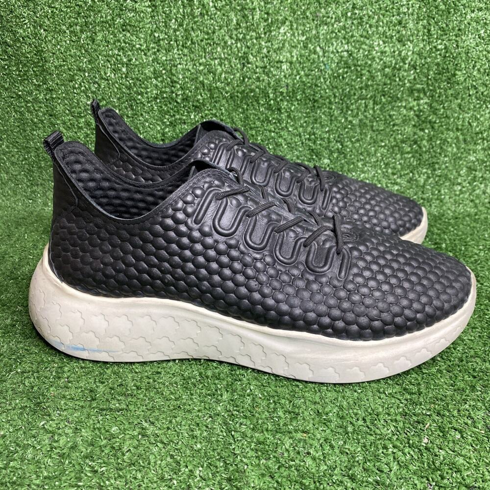 Ecco Men's Therap Sneaker Size 43 / 9 Black‎ Texture Leather Athletic Shoe